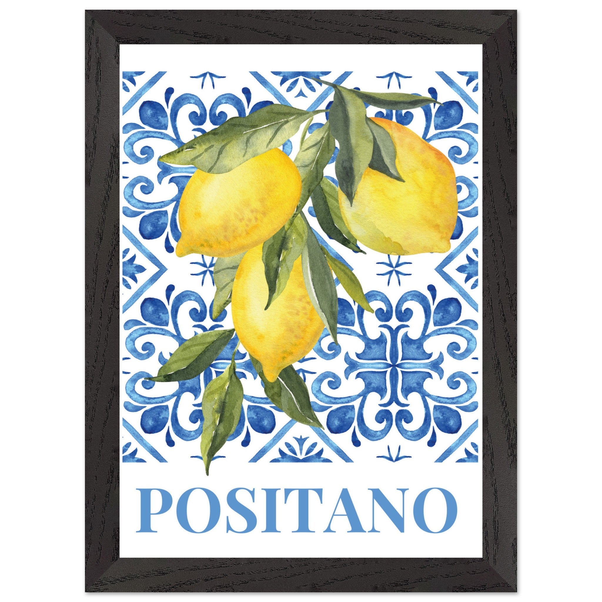 Artfulprints Poster met Lijst Fruits - Lemon tree in Positano - A4 21x