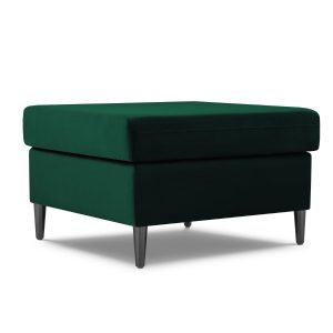 Cosmopolitan Design Poef Kyoto flueel, flessengroen – 70x70x45cm Cosmopolitan Design Poef Kyoto flueel, flessengroen – 70x70x45cm