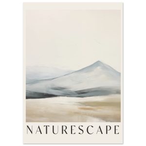 Artfulprints Poster Abstract – Naturescape – A4 21×29.7 cm – Taupe