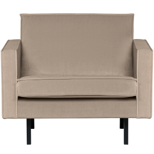 WOOOD fauteuil Rodeo – Velvet – Khaki – 85x105x86