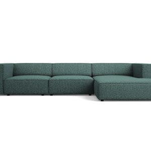 Cosmopolitan Design rechter hoekbank Arendal 4-zits, chenille, olie – Cosmopolitan Design rechter hoekbank Arendal 4-zits, chenille, olie –