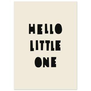 Artfulprints Poster Hello little one – 50×70 cm – Zwart / Wit Artfulprints Poster Hello little one – 50×70 cm – Zwart / Wit