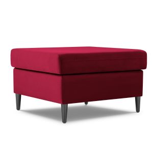 Cosmopolitan Design Poef Kyoto flueel, rood – 70x70x45cm Cosmopolitan Design Poef Kyoto flueel, rood – 70x70x45cm