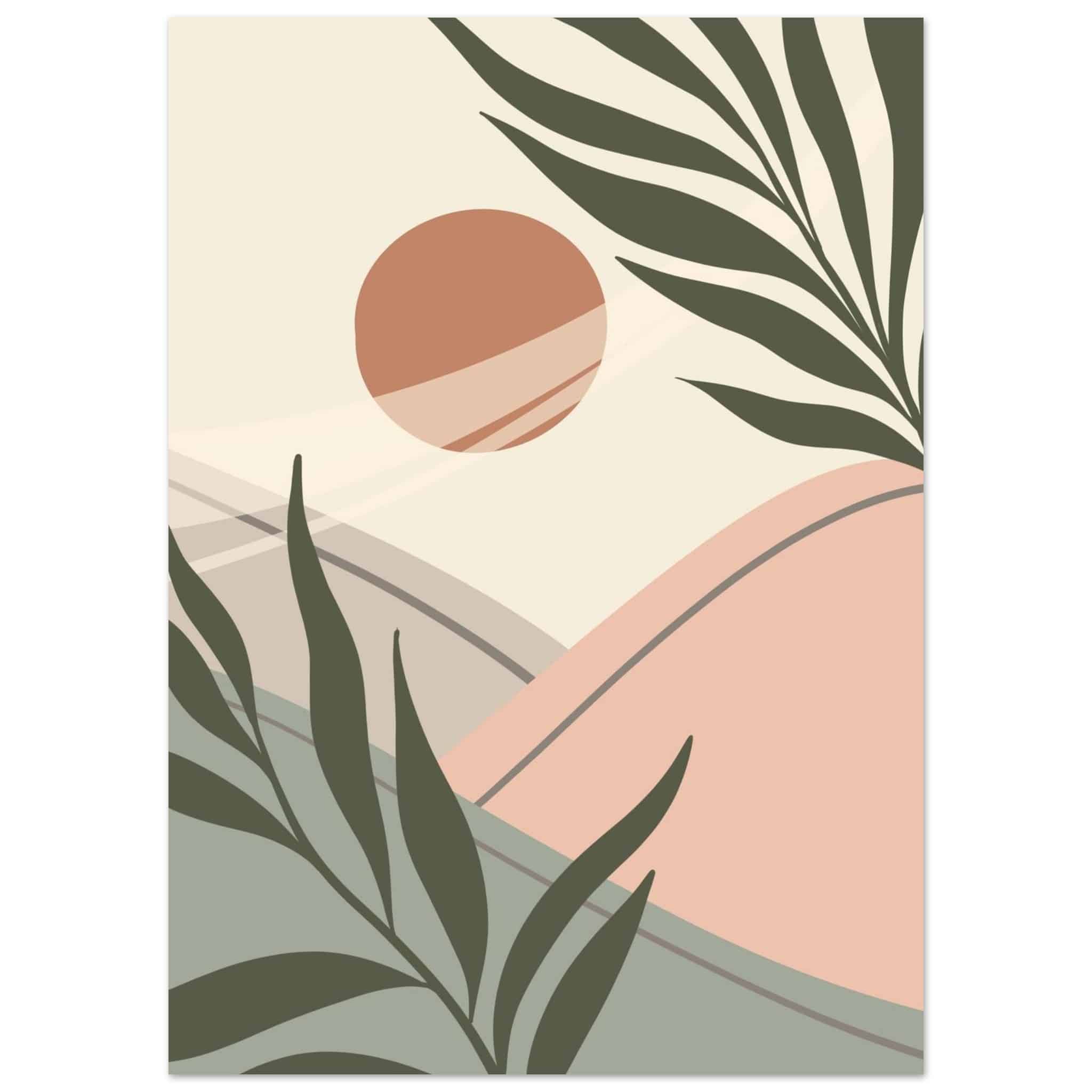 Artfulprints Poster Boho – Serene moment - 50x70 cm - beige
