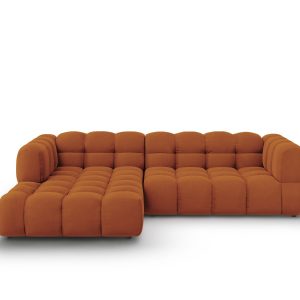 Cosmopolitan Design Modulaire hoekbank links Sky 4-zits, flueel, terra Cosmopolitan Design Modulaire hoekbank links Sky 4-zits, flueel, terra