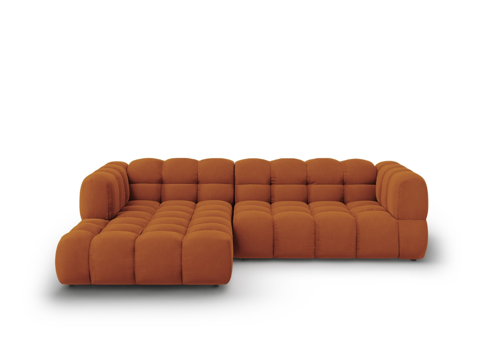Cosmopolitan Design Modulaire hoekbank links Sky 4-zits, flueel, terra