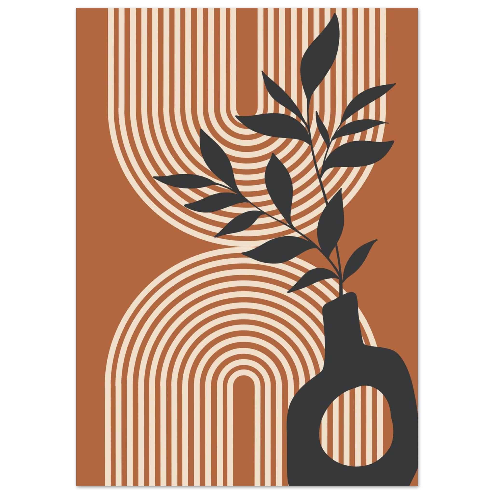 Artfulprints Poster Boho – Arched still life - 50x70 cm - Terracotta