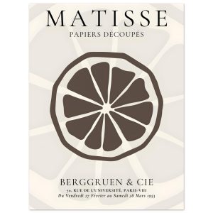 Artfulprints Poster Matisse – Slice of an orange – 30×40 cm – Grijs Artfulprints Poster Matisse – Slice of an orange – 30×40 cm – Grijs