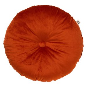 OLLY – sierkussen Ø38 cm – rond velvet – Potters Clay – oranje OLLY – sierkussen Ø38 cm – rond velvet – Potters Clay – oranje