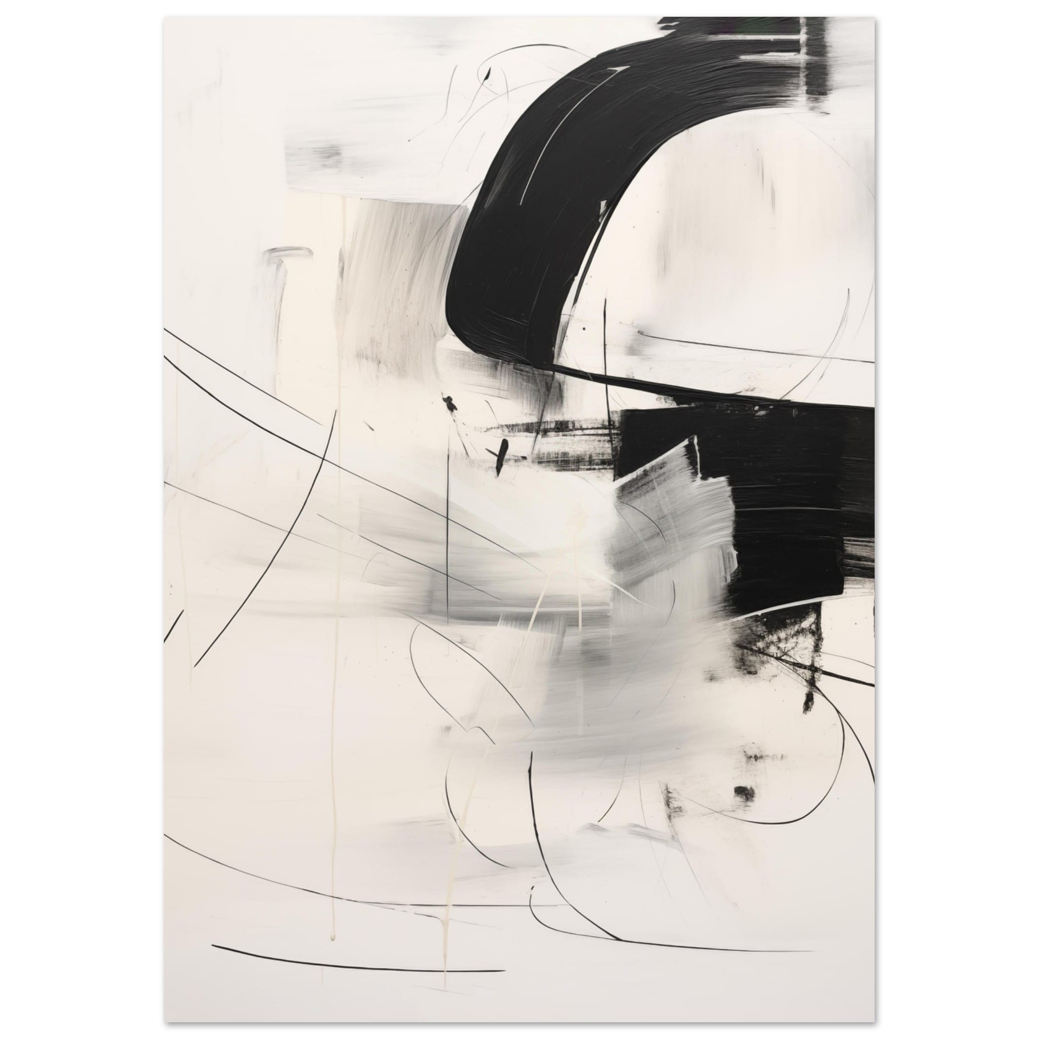 Artfulprints Abstract - Chique brush 1 poster A4 21x29.7 cm