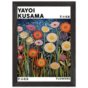 Artfulprints Poster met Lijst Yayoi Kusama – Flowers – A4 21×29.7 cm – Artfulprints Poster met Lijst Yayoi Kusama – Flowers – A4 21×29.7 cm –