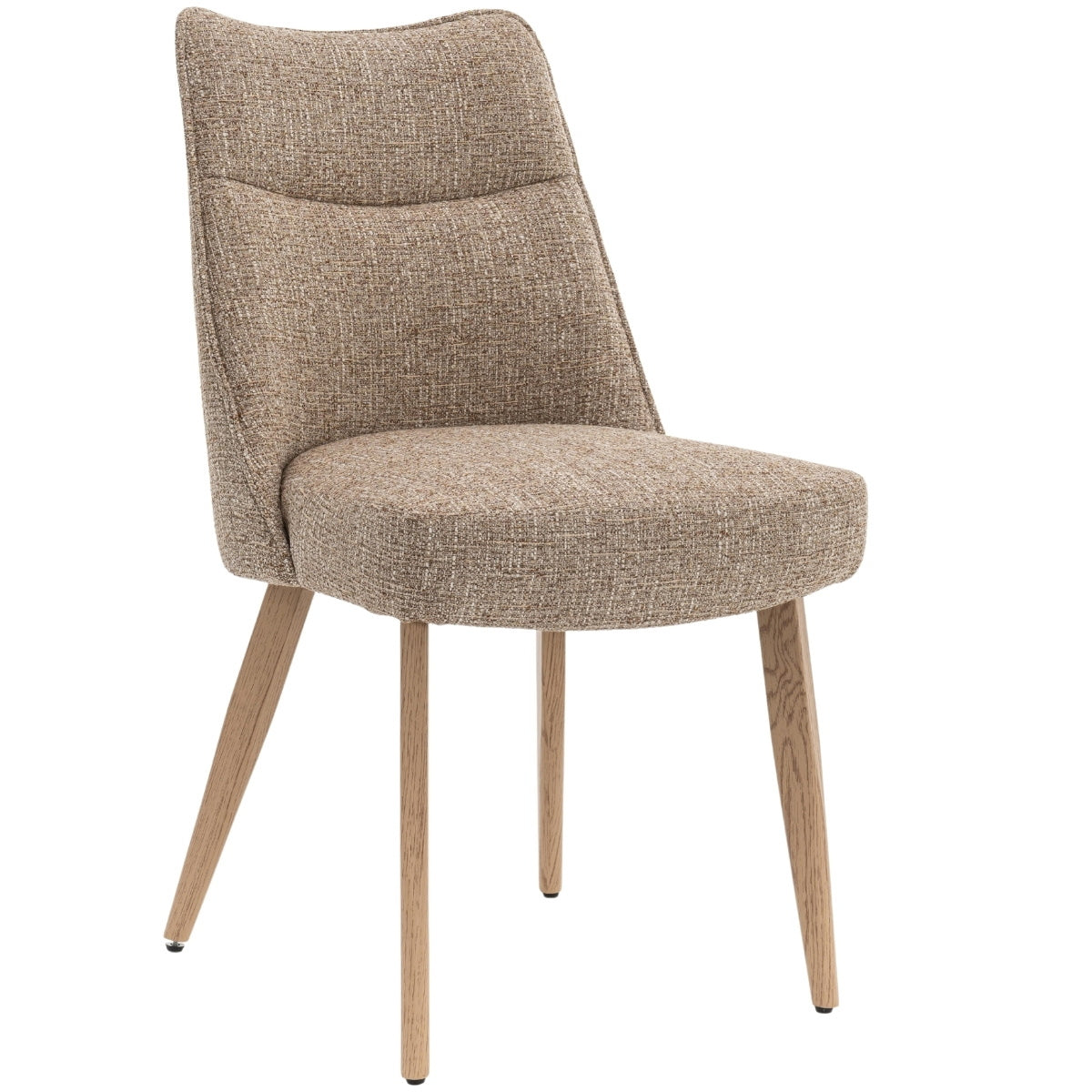 DÉJA Living Eetkamerstoel Meau - Taupe/Naturel - Zithoogte 47cm - Set