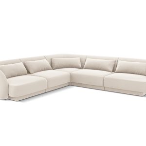 Cosmopolitan Design Symmetrische hoekbank Tulum 5-zits, flueel, lichtb Cosmopolitan Design Symmetrische hoekbank Tulum 5-zits, flueel, lichtb