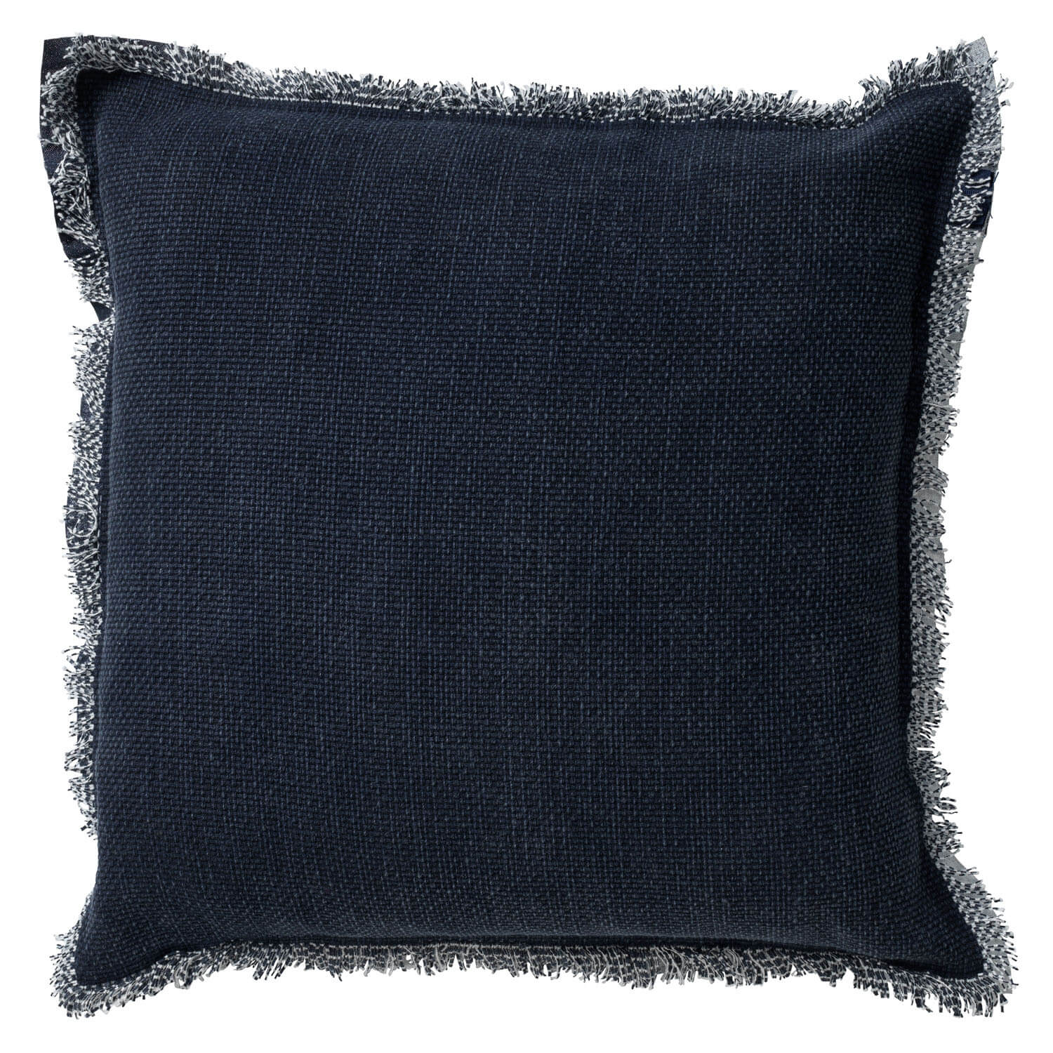 BURTO - Sierkussen 60x60 cm - gewassen katoen - Insignia Blue - donker