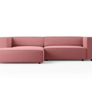 Cosmopolitan Design linker hoekbank Arendal 3-zits, flueel, zalm – 166