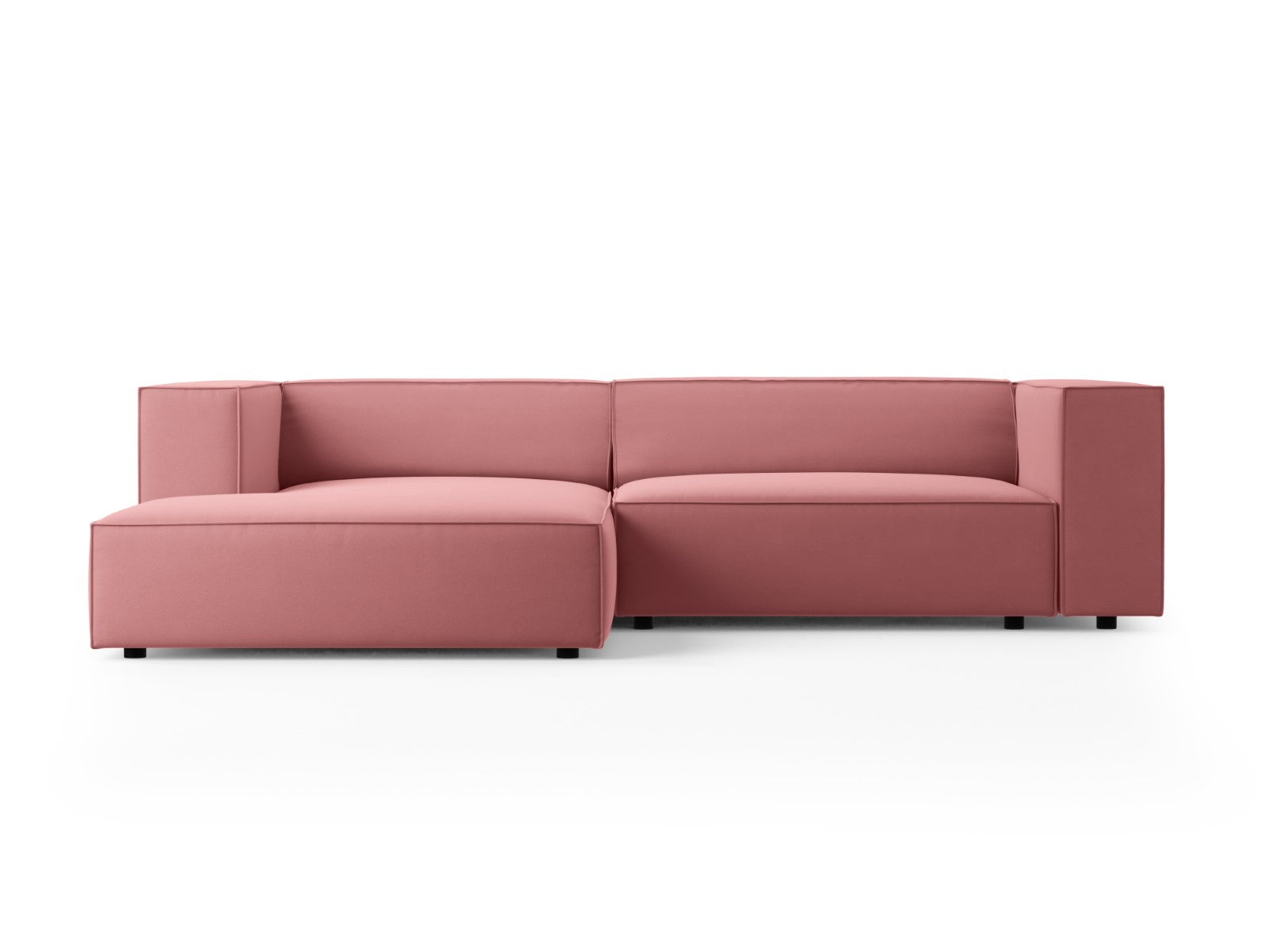Cosmopolitan Design linker hoekbank Arendal 3-zits, flueel, zalm - 166