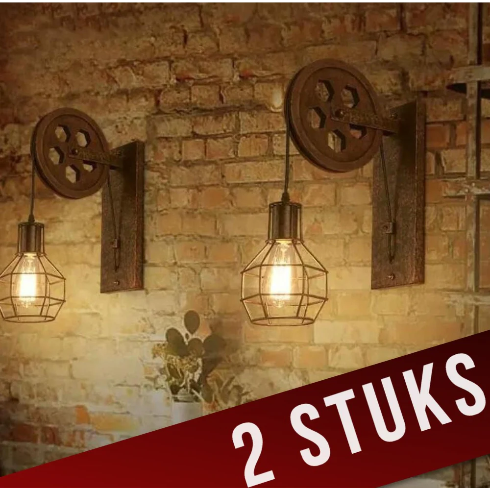 Set Industriële Lampen Wandlamp Bar Cafè Horeca verlichting
