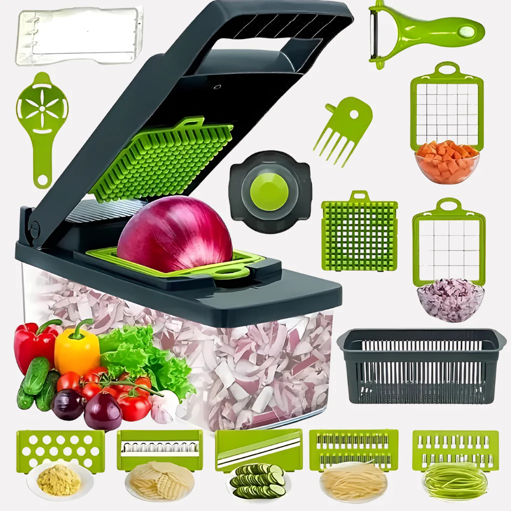 4‑in‑1 Groentensnijder en Spiralizer