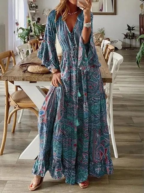 Bohemian maxi jurk – Kristen