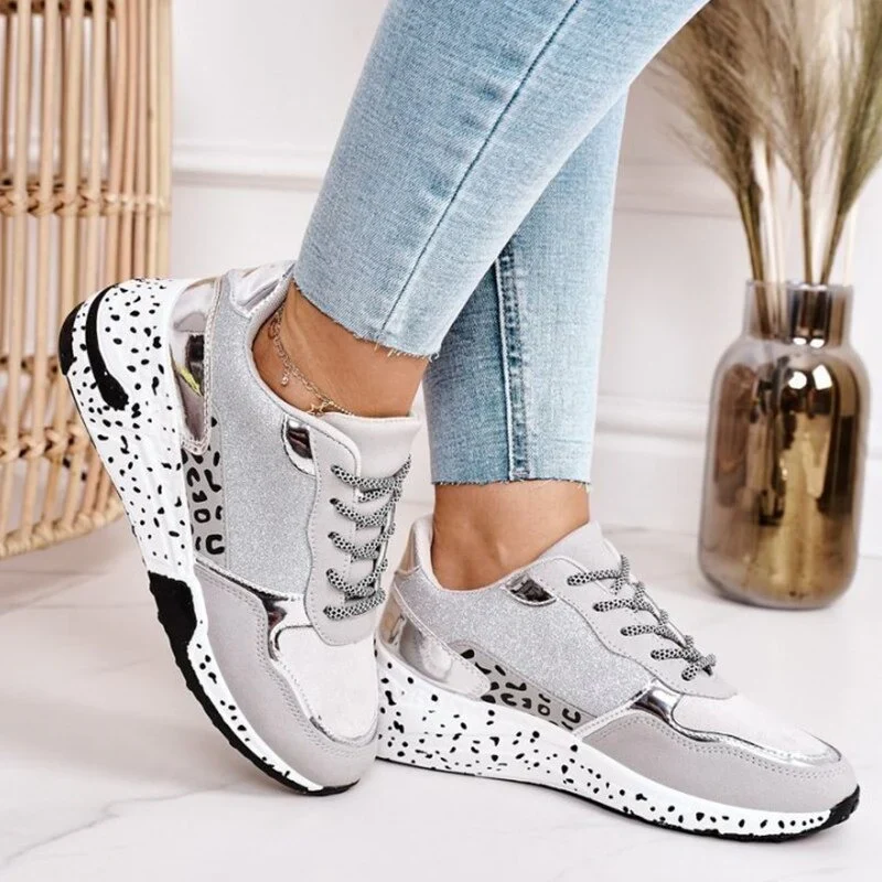 Dames Sneakers – met print en stevig voetbed
