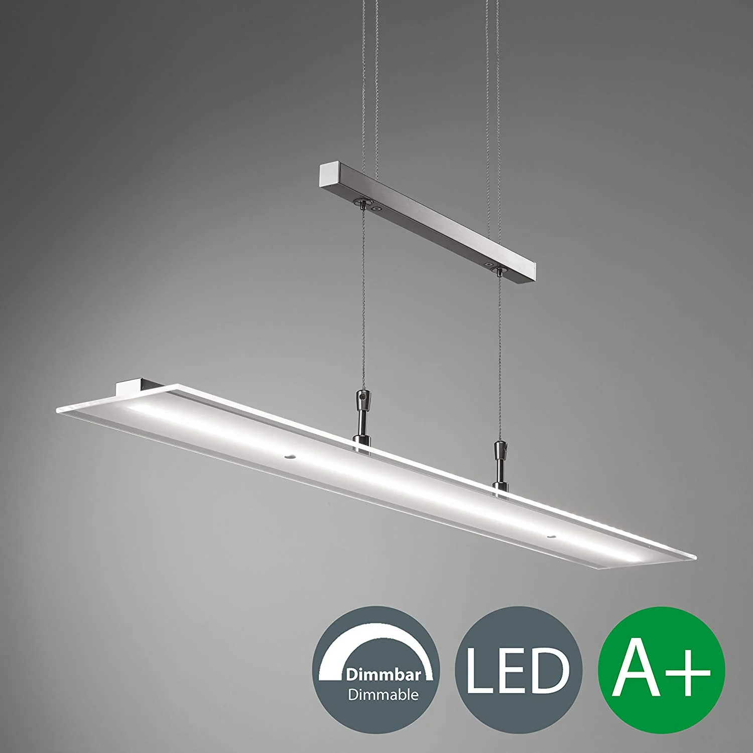 Led hanglamp dimbaar hoogte verstelbaar plafondlamp rvs led