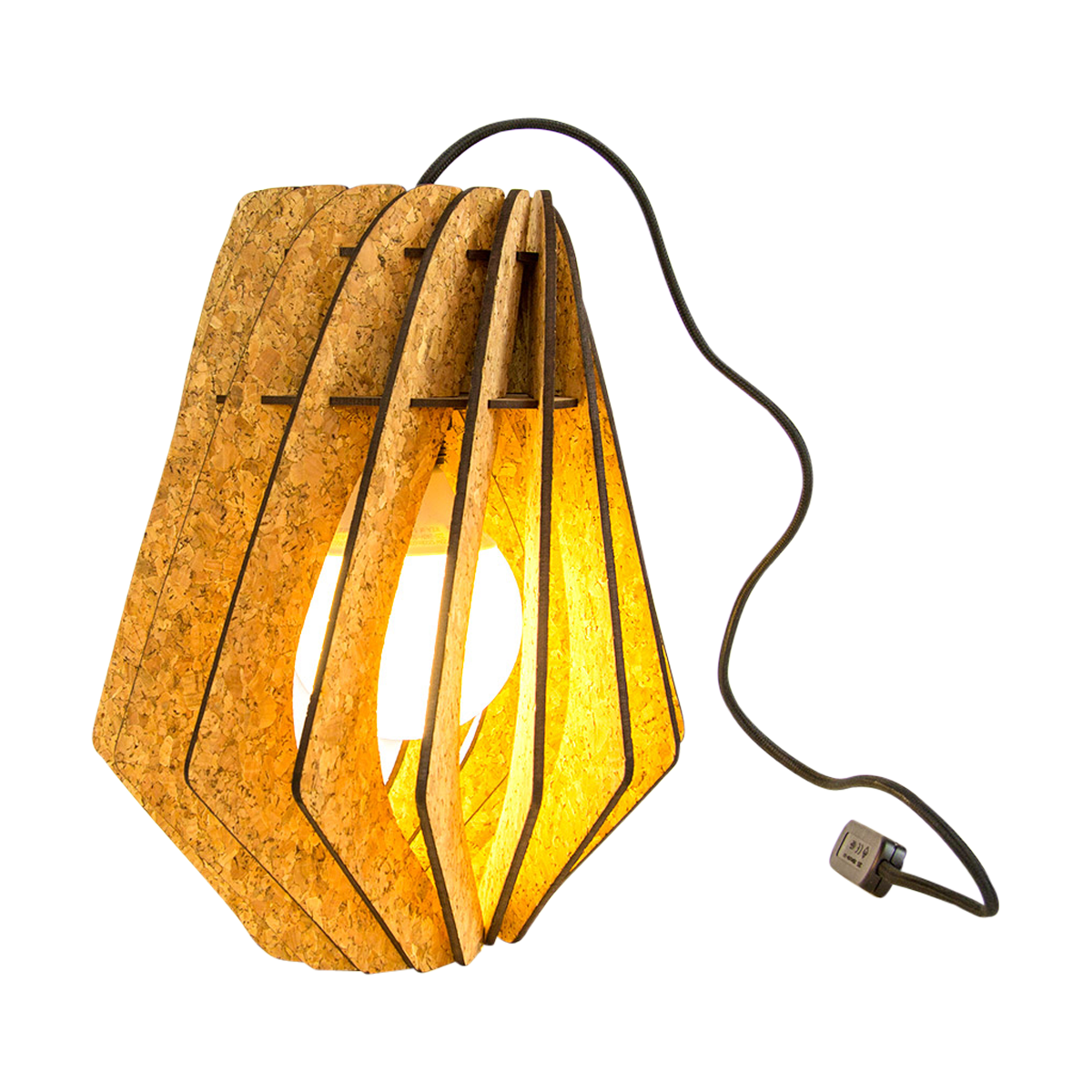 Bomerango Spin S kurken hanglamp small - met koordset zwart - Ø 25 cm