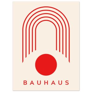Artfulprints Poster Bauhaus – Red arches – 30×40 cm – Rood Artfulprints Poster Bauhaus – Red arches – 30×40 cm – Rood