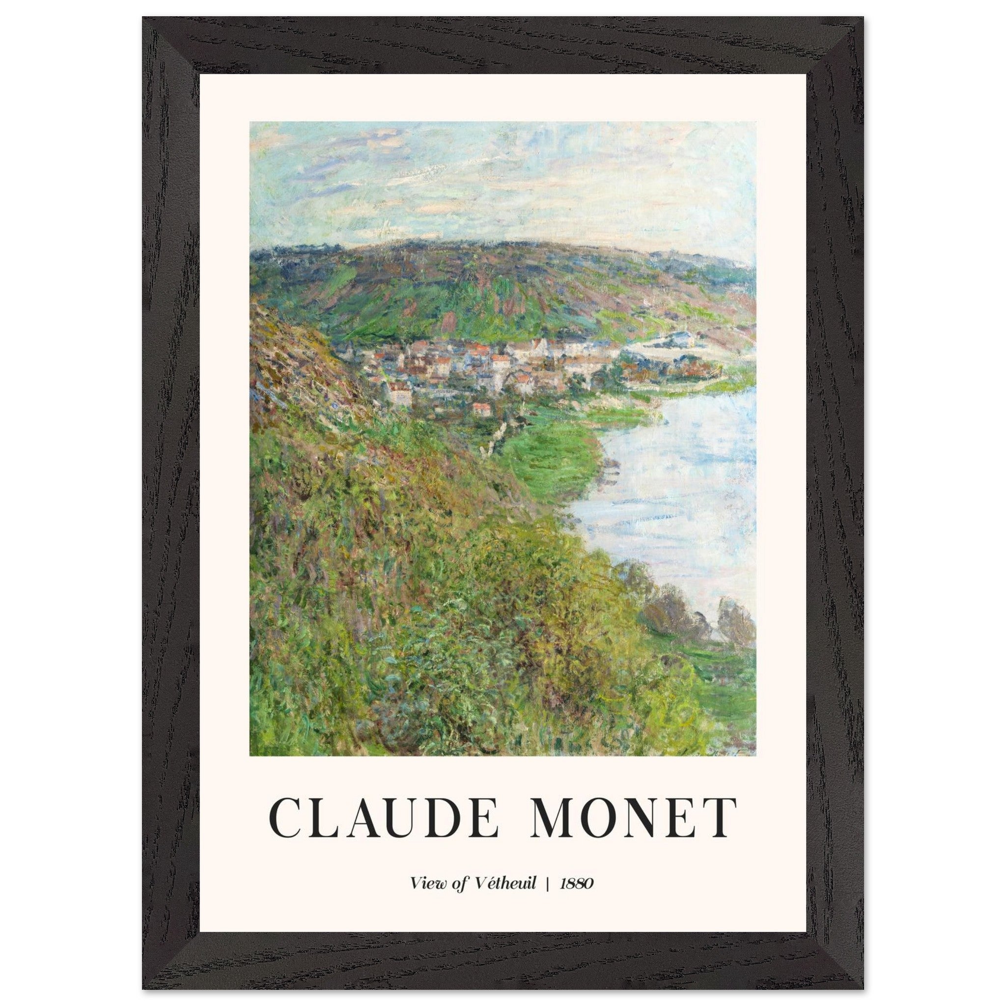 Artfulprints Poster met Lijst Claude Monet - View of Vétheuil - A4 21x