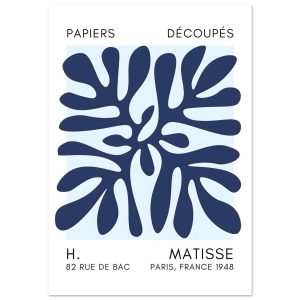 Artfulprints Poster Matisse – Deep ocean navy blue I – 30×40 cm – Blau Artfulprints Poster Matisse – Deep ocean navy blue I – 30×40 cm – Blau