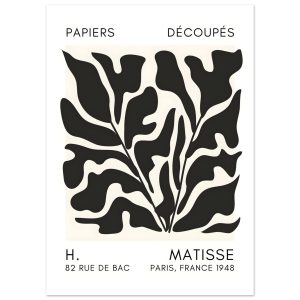 Artfulprints Poster Matisse – Seabed shapes black – 50×70 cm – Zwart Artfulprints Poster Matisse – Seabed shapes black – 50×70 cm – Zwart
