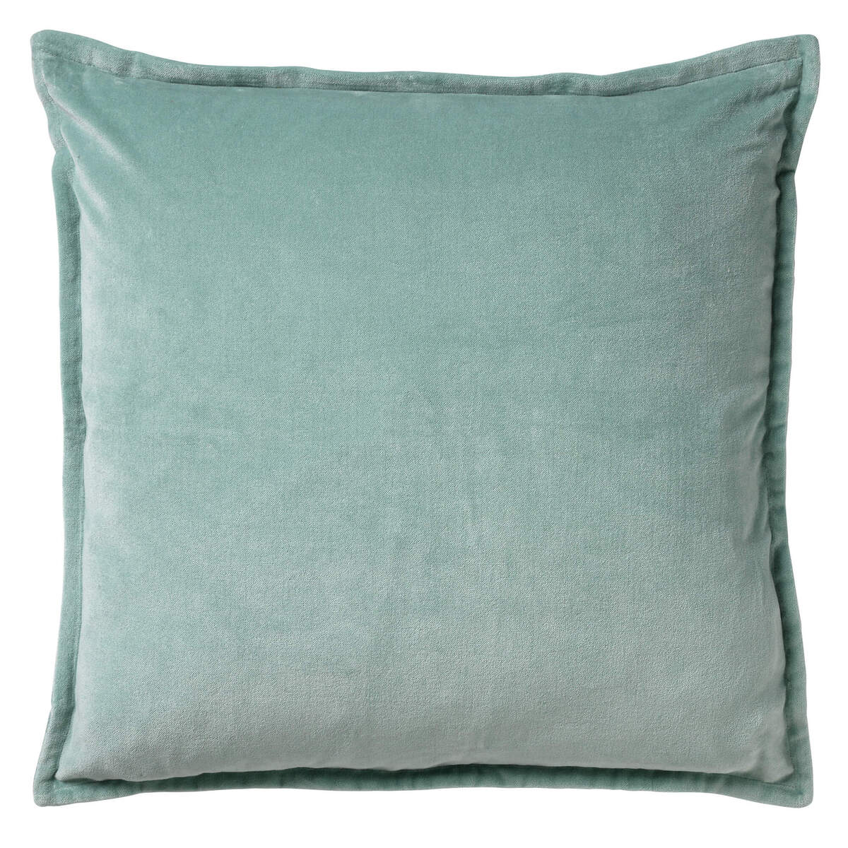 CAITH - Kussenhoes 50x50 cm - 100% katoen velvet - Jadeite - lichtgroe