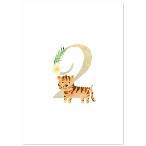 Artfulprints Poster Cijfer 2 kinderkamer – A4 21×29.7 cm – Meerkleurig Artfulprints Poster Cijfer 2 kinderkamer – A4 21×29.7 cm – Meerkleurig