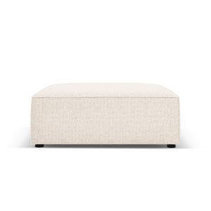 Cosmopolitan Design Poef Arendal chenille, lichtbeige – 80x102x40cm