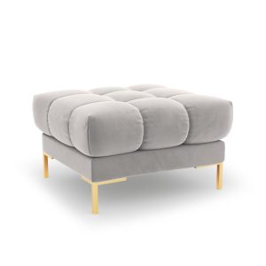 Cosmopolitan Design Poef Bali flueel, geld – 60x60x41cm Cosmopolitan Design Poef Bali flueel, geld – 60x60x41cm