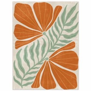 Artfulprints Poster Boho – Orange florals – 30×40 cm – Oranje Artfulprints Poster Boho – Orange florals – 30×40 cm – Oranje