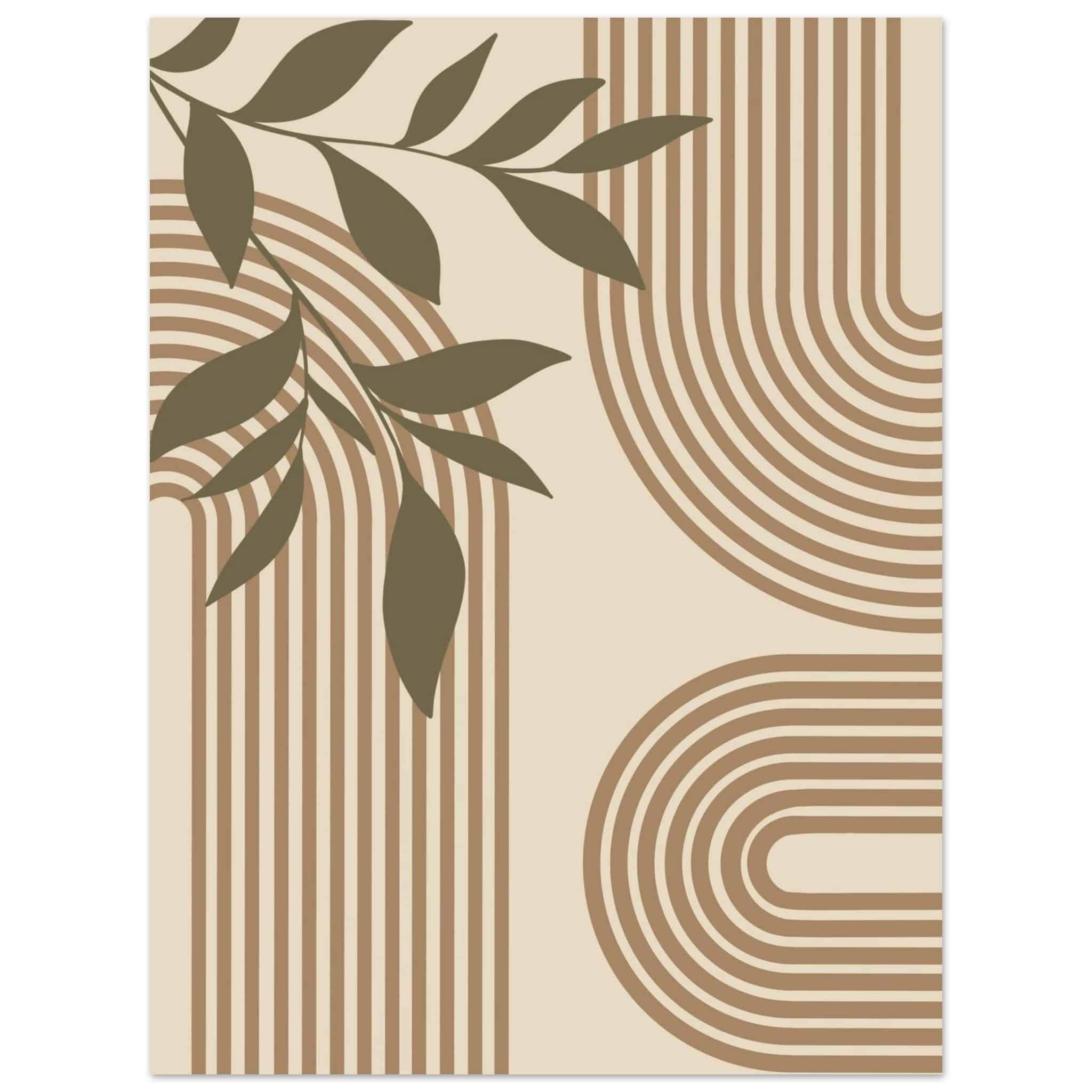 Artfulprints Poster Boho – Structured calm - 30x40 cm - Bruin