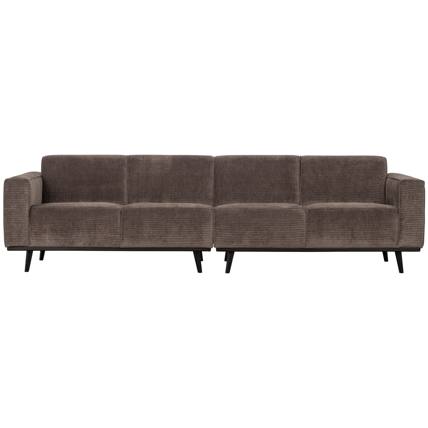 WOOOD 4-zits bank Statement - Rib - Taupe - 77x280x93