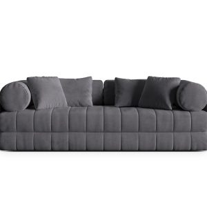 Cosmopolitan Design Converteerbare bank Kemi 3-zits, flueel donkergrij