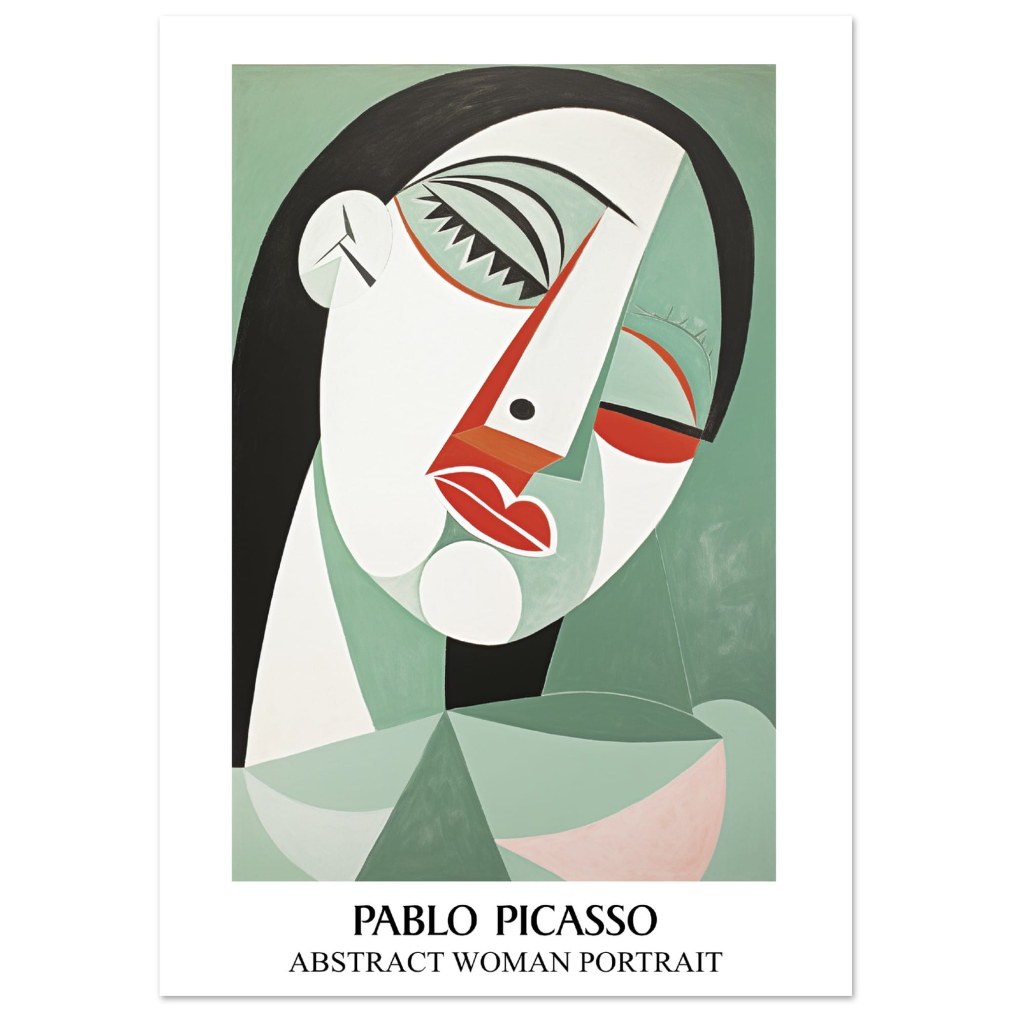 Artfulprints Poster Pablo Picasso - Abstract woman portrait - A4 21x29