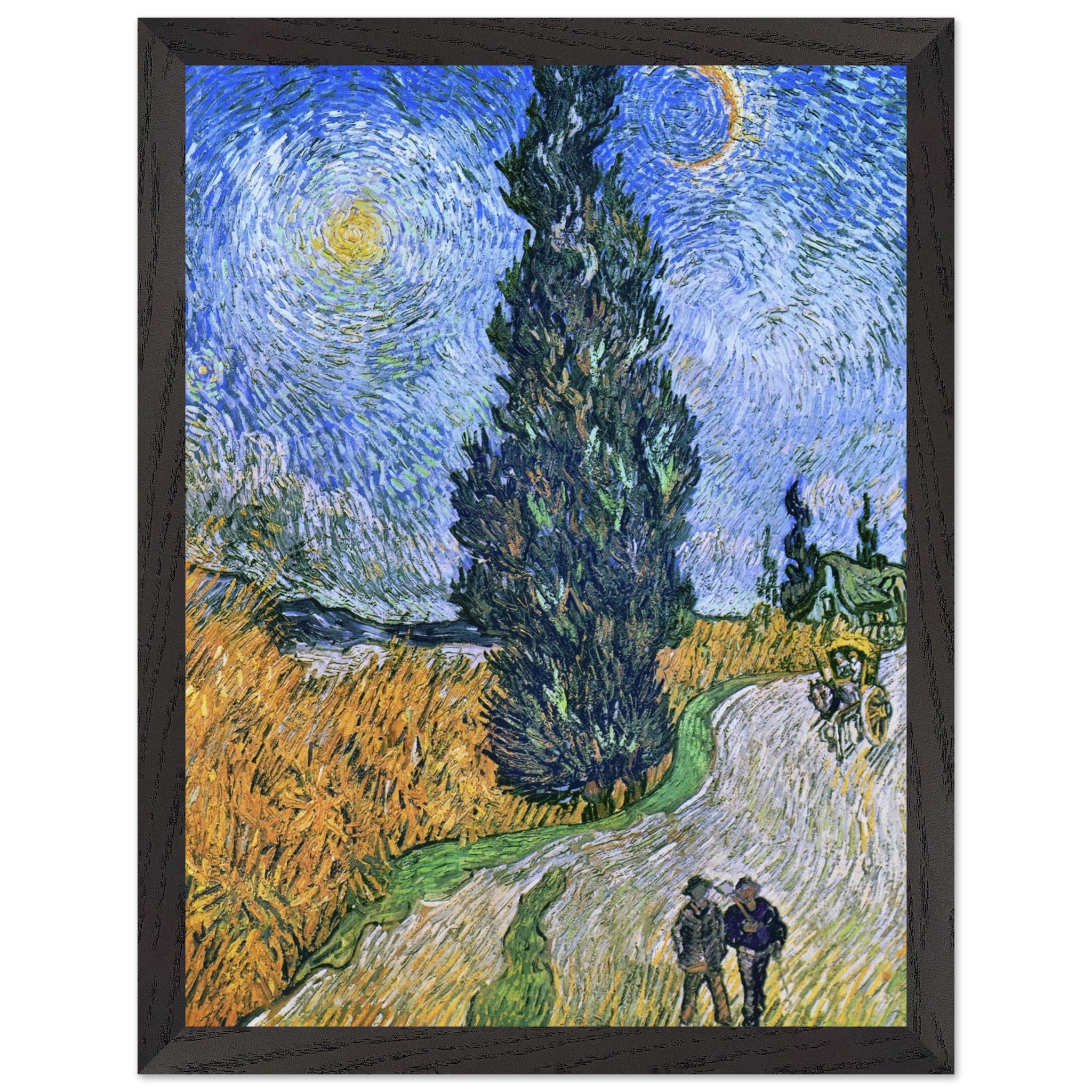 Artfulprints Poster met Lijst Vincent van Gogh - Landweg in de Provenc