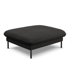 Cosmopolitan Design Poef Vienna boucle, zwart – 73x93x43cm Cosmopolitan Design Poef Vienna boucle, zwart – 73x93x43cm