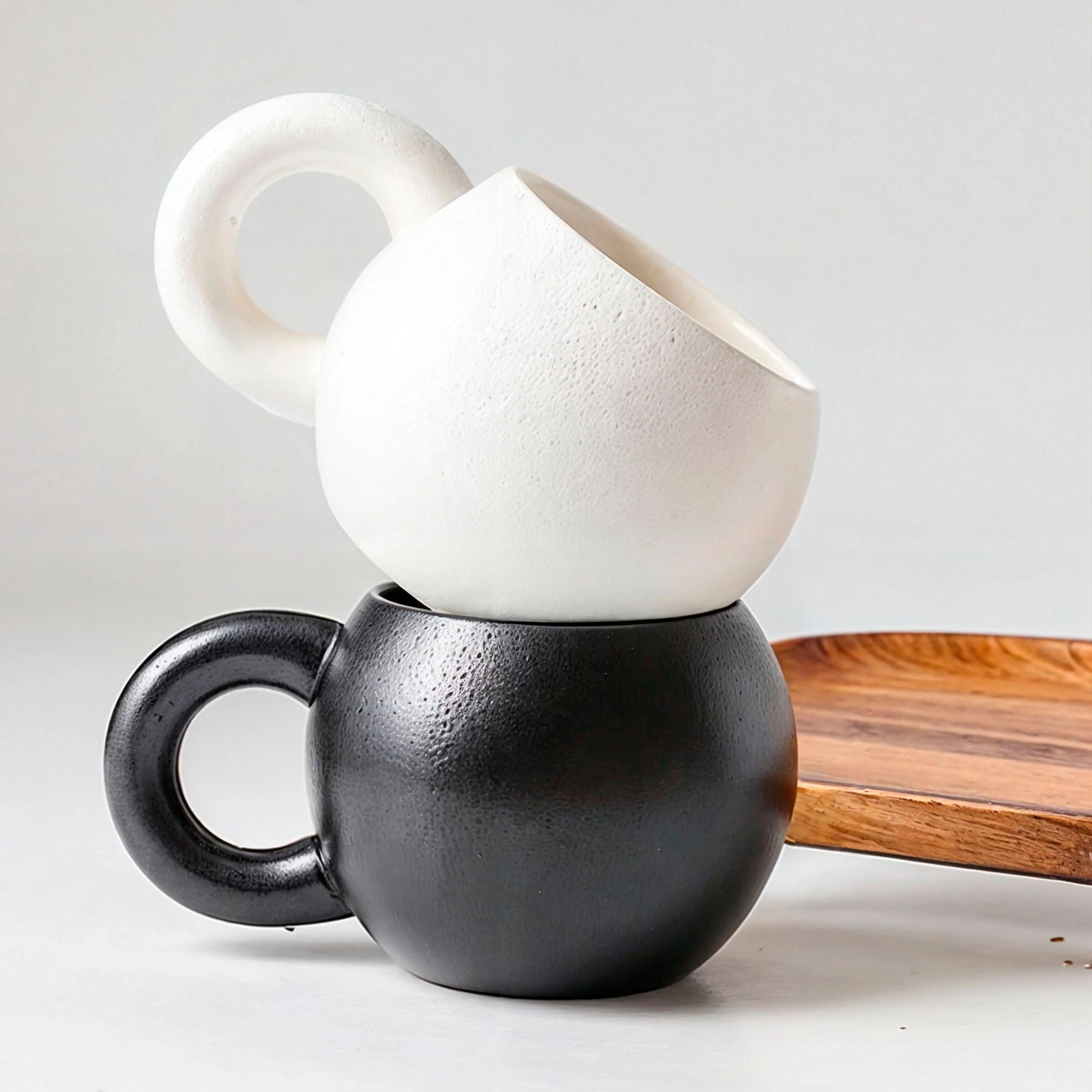 ElegantSip – Luxe Porseleinen Mok Met Geometrisch Design