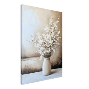 Artfulprints Canvas Timeless white bouquet canvas – 50×70 cm – beige Artfulprints Canvas Timeless white bouquet canvas – 50×70 cm – beige