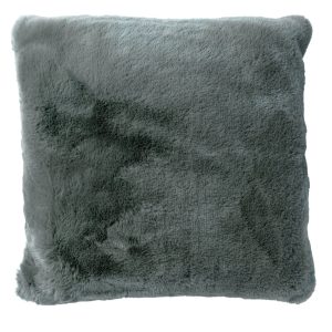 ZAYA – kussenhoes 45×45 cm – bontlook – effen kleur – Charcoal Gray – ZAYA – kussenhoes 45×45 cm – bontlook – effen kleur – Charcoal Gray –