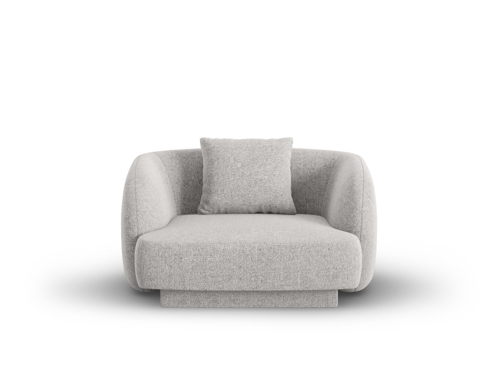 Cosmopolitan Design Fauteuil Tulum chenille, lichtgrijs - 90x103x70cm