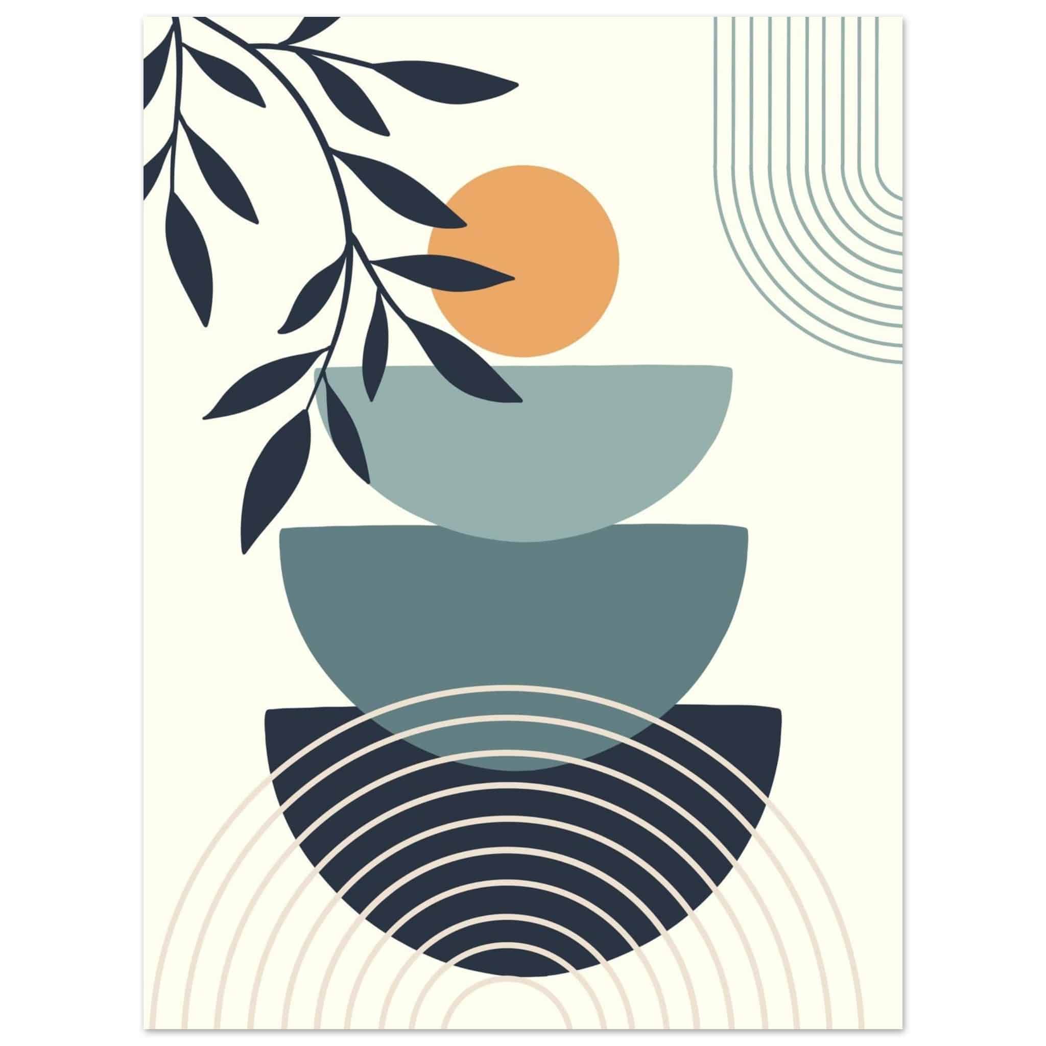 Artfulprints Poster Boho – Sunrise layers - 30x40 cm - Meerkleurig