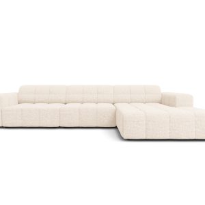 Cosmopolitan Design rechter hoekbank Chicago 4-zits, chenille lichtbei Cosmopolitan Design rechter hoekbank Chicago 4-zits, chenille lichtbei