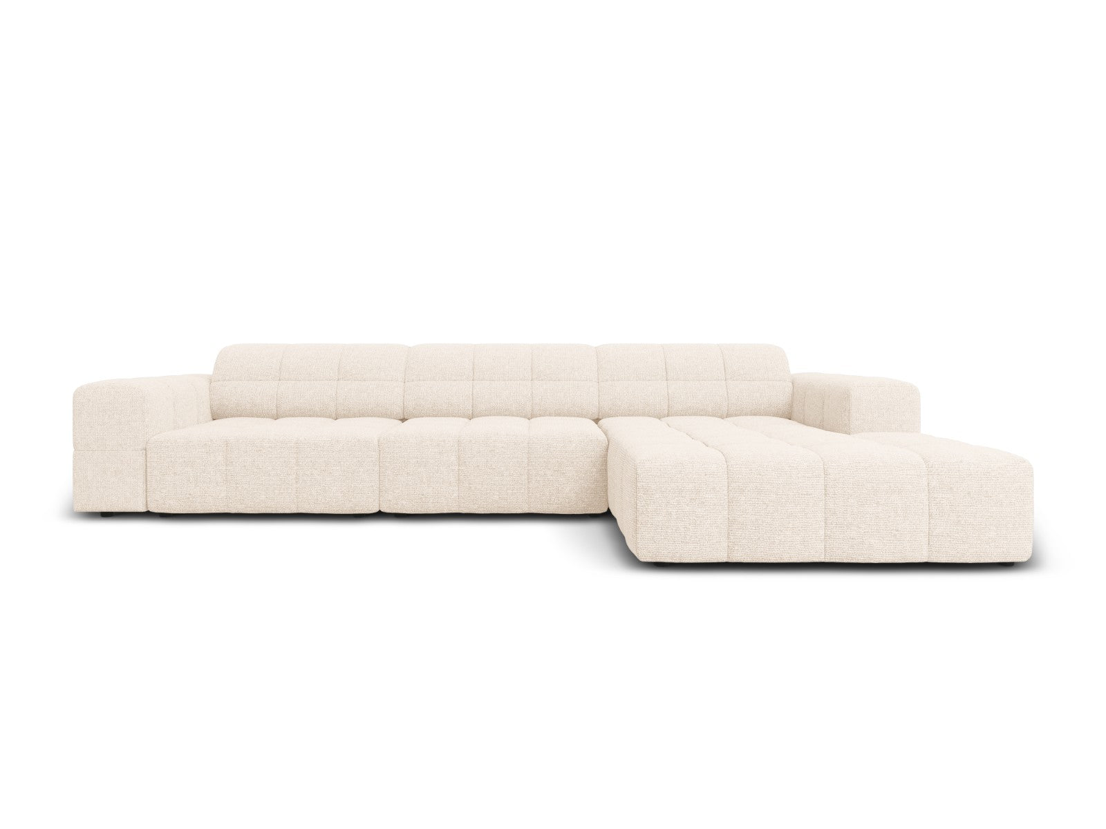 Cosmopolitan Design rechter hoekbank Chicago 4-zits, chenille lichtbei