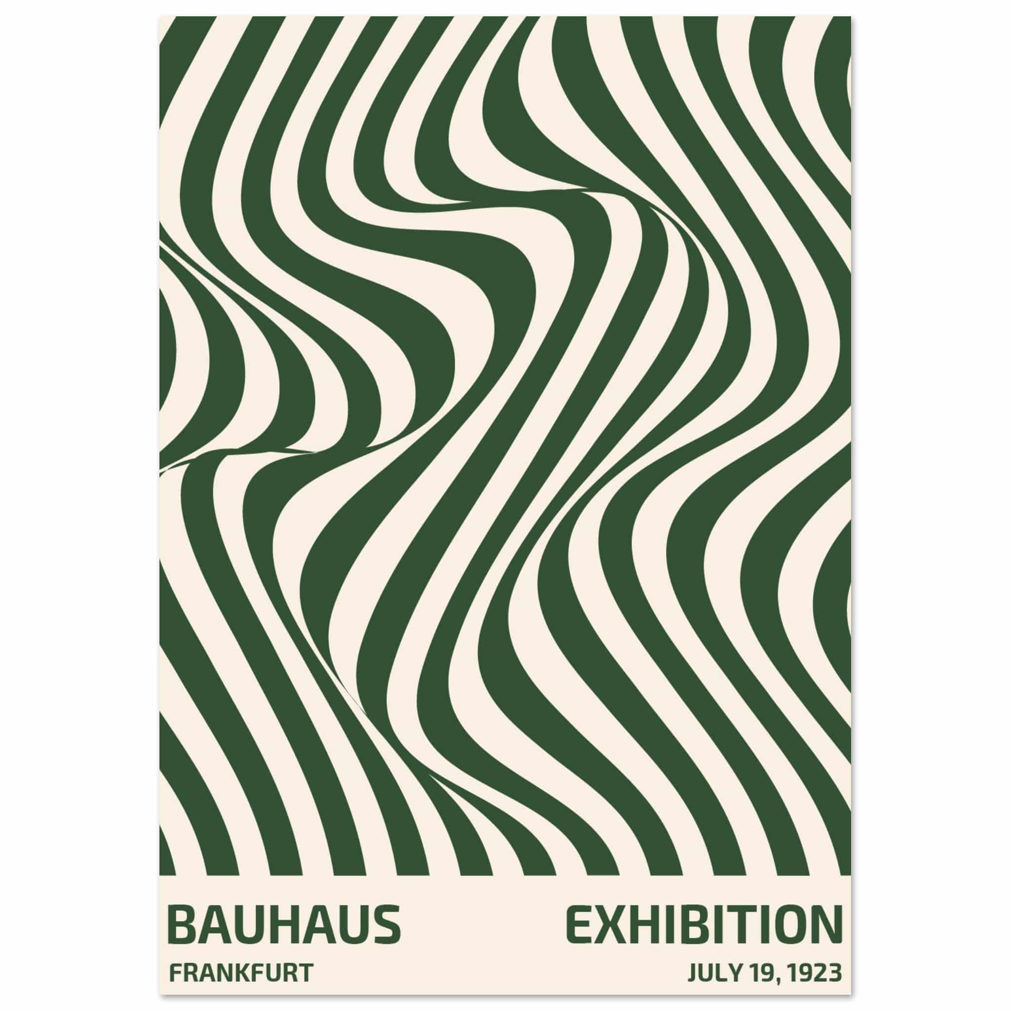 Artfulprints Poster Bauhaus - Exhibition Frankfurt green - A4 21x29.7