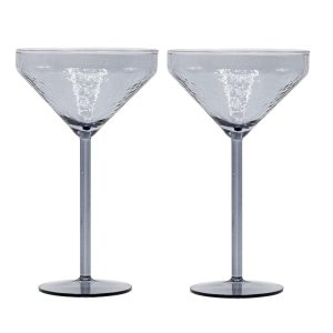 Brût Homeware | Cocktailglas Claude | Set van 2 | grijs